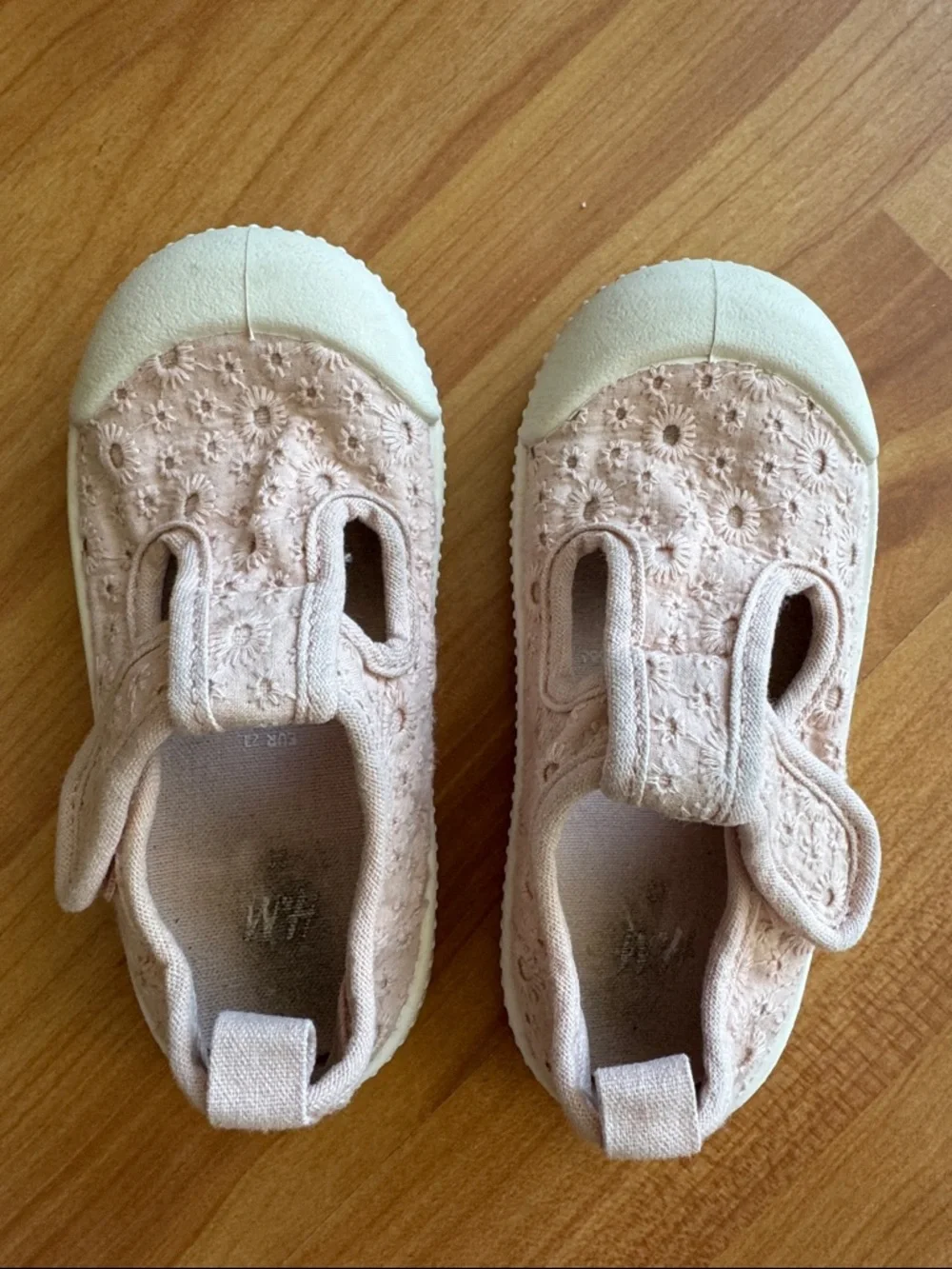 H&M Blush Pink Floral Mary Jane Walker Shoes